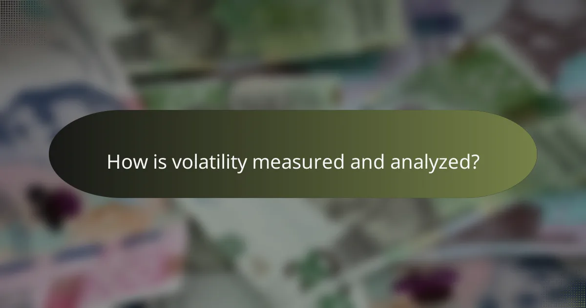 How is volatility measured and analyzed?