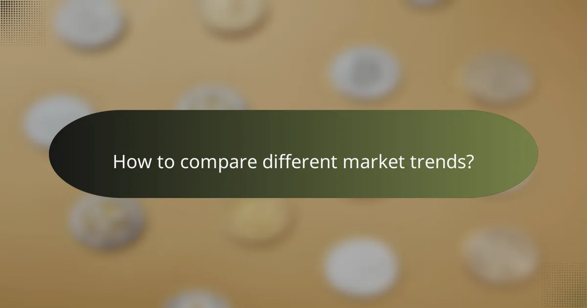 How to compare different market trends?