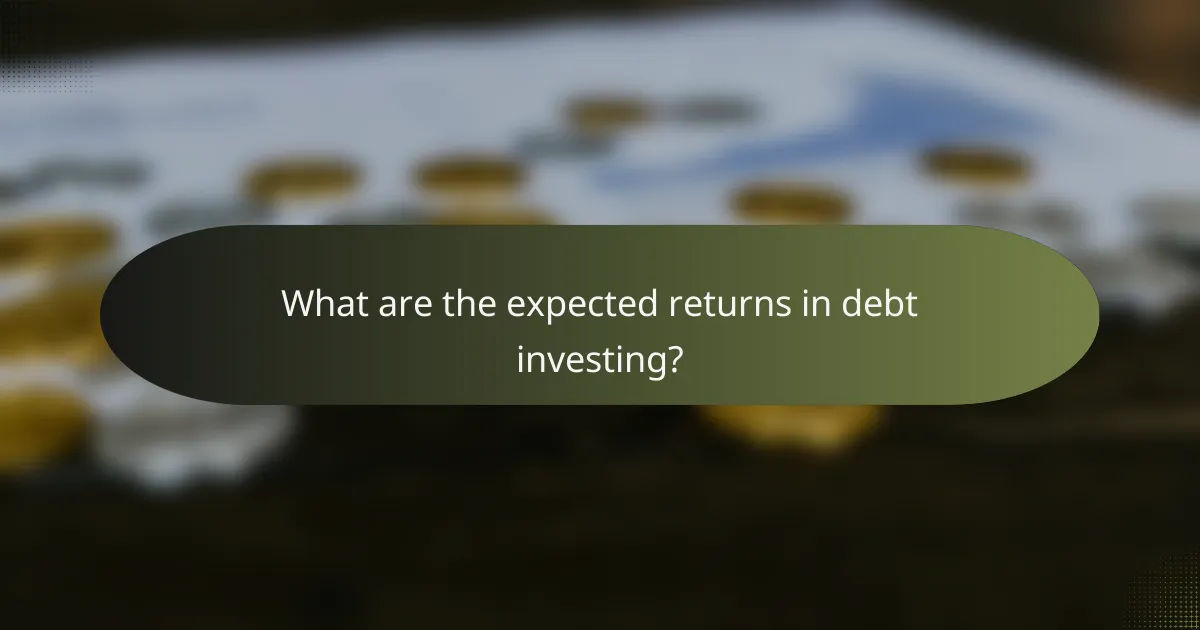 What are the expected returns in debt investing?